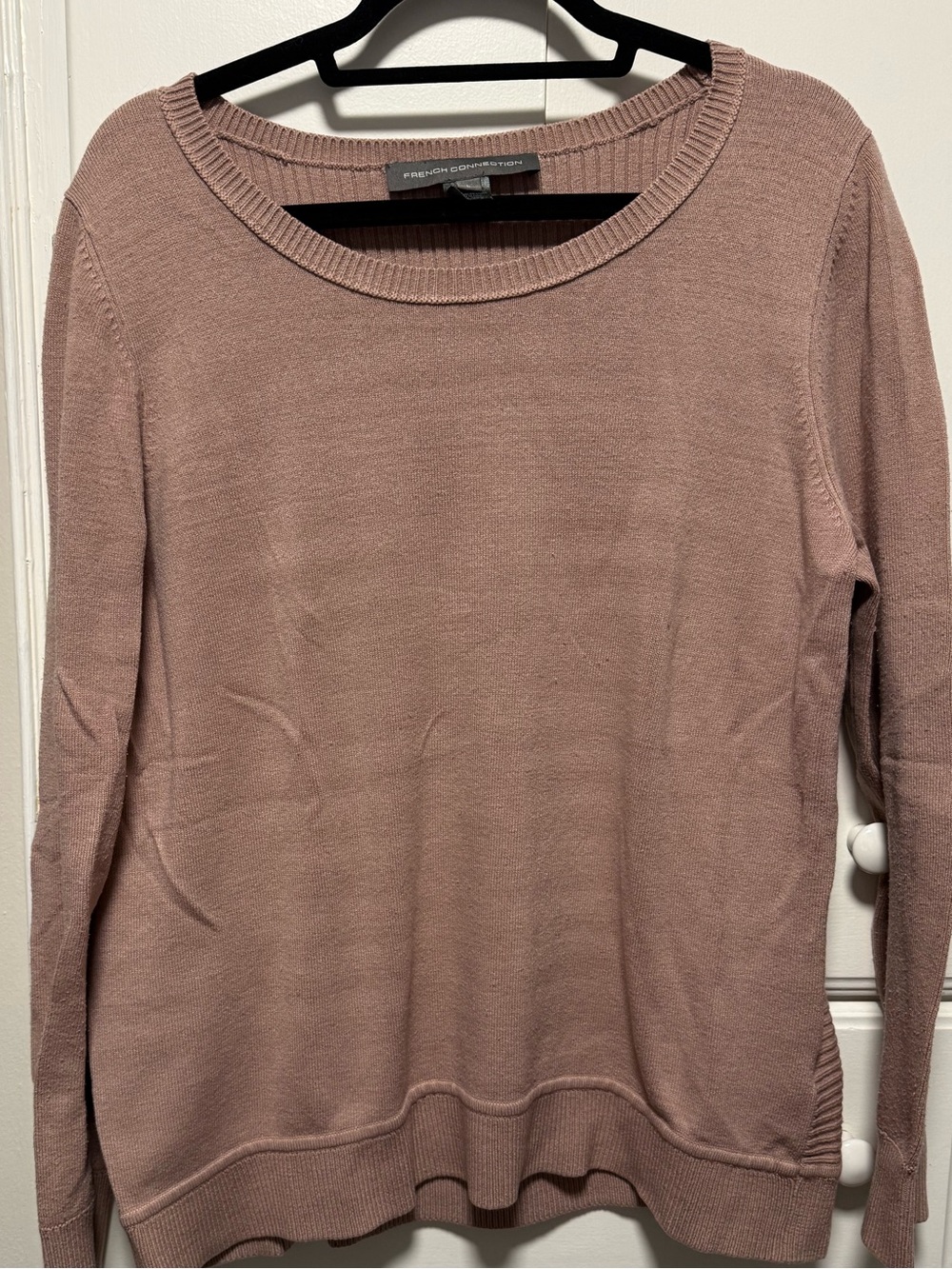 French Connection Women's Dusty Rose Crewneck Sweater - L